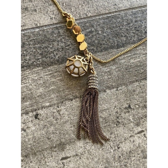 J. Crew Necklace Tussle Gold Tone Chain 30”+2” - Picture 6 of 11